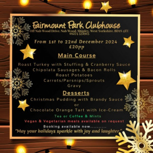 Launch of festive menu at The Clubhouse, Fairmount Park 